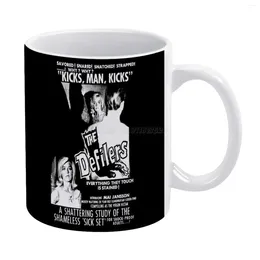 Mugs The Defilers White Mug Custom Printed Funny Tea Cup Gift Personalised Coffee Vintage S Movies Exploitation Exploit