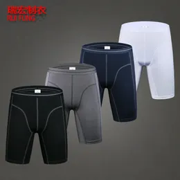 Underbyxor 2 Pack Mens Winter Tjock underkläder Boxare Shorts Casual Cotton Kne Length Men Long Leg Sport Boxer Man Thin Underpans