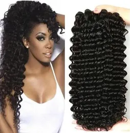 Wefts Malaysian Deep Wave Hair 번들 인간의 머리카락 직조 처리되지 않은 Remy Extensions