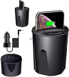 Caricabatterie wireless porta caricabatterie per auto wireless per 14 Pro/13/11/11/X/XR/8 Qi Car Caring Cuping Wireless Cup per S23 Universal YQ240105