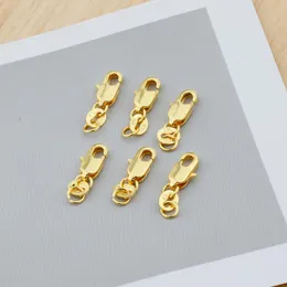 Sets 2/10/20/50/100pcs Gold Plated Universal Basic Copper Lobster Clasp Link Chain Bracelet Jewelry Making with Wholesale 18*5mm