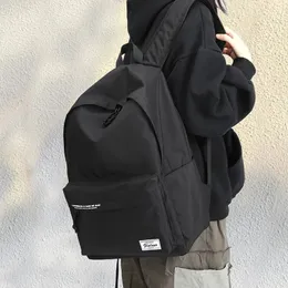 Szkolne plecaki dla nastolatków czarne 14 -calowe plecaki laptopa antyteft College Cute Bookbag for Women Student Casual Daypack 240105