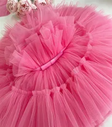 Abiti da ragazza Nato Baby Girl Dress1 anno 1 ° compleanno Festa Battesimo Vestiti rosa 9 12 mesi Bambino e abiti Vestido 187y7005159