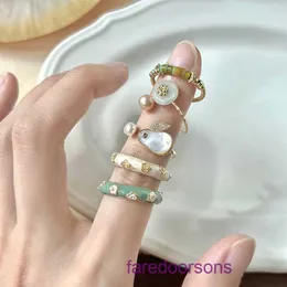 Tifannissm Bague coeur Anneaux bijoux pendentifs Petit Lapin Perle Style Féminin Unique Nouveau Design Personnalité À La Mode Ont Boîte D'origine