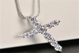 xury Cubic Zircon Pendant Necklace 925 Sterling Silver Christian Jesus Jewelry For Women Gift a0369255428