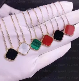 15 мм модные классические ожерелья с подвесками MotherofPearl 4 с четырьмя листьями и покрытием из МОСА 18K для женщин и девочек Valentine039s Love N5073963