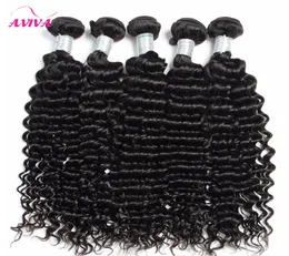 브라질 깊이의 곱슬 처녀 머리 짜기 3pcslot 자연 컬러 Jerry Curly 100 Human Hair Extensions 번들은 염색 할 수 있습니다 .3528293