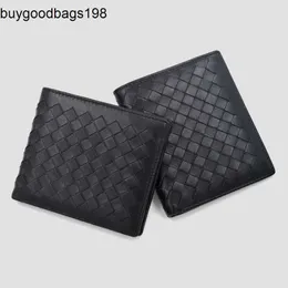 Mens Wallet Bottegaavenetas Bags B Family äkta läder Mens plånbok horisontell kort lammskinn vävd vertikal ungdom ultratin multi card slot rj