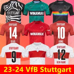 2023 2024 VfB Stuttgart Camisas de futebol 23 24 Home Away KALAJDZIC DIDAVI Maillots De Foot SILAS GONZALEA MANGALA Camisa de futebol Kits fora terceiro