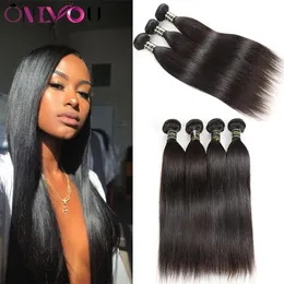 Wefts Onlyou Hair Products, класс 10а, натуральные волосы, прямые пучки человеческих волос 3/4/5/6 штук, необработанные прямые человеческие волосы Remy, плетение Ex