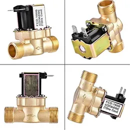 G1/2 '' 'Brass Electric الملف اللولبي N/C 12V 24V 220V G3/4' 'مفتاح تدفق مدخل الهواء المائي لسخان المياه الشمسية 240104