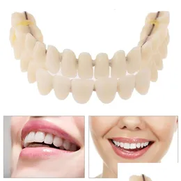 Övrigt munhygienhartshartständer Denture Upper Nedre Shade A2 28st Set Tillverkade konstgjorda förformade Dentition Care Material Tool DHU54