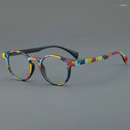 サングラスフレームレトロパーソナライズされた猫塗装済みTR90眼鏡フレーム近視過形成光学処方コンピューターアンチブルーライトメガネ