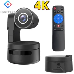 4K PTZ 웹캠 AI MICS 카메라 4X 디지털 줌 자동 트랙 YouTube Living Stream 온라인에 대한 초점 비디오 카메라 240104