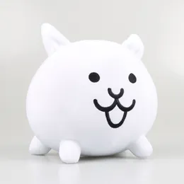 7.8Inch The Battle Cats Kawaii Cat Plush Toy Lovely White Kitty Söta mjuka fyllda djur Doll flickor barn barn baby födelsedag julklapp