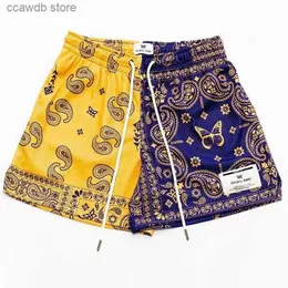 Shorts masculinos RYOKO CHUVA Novos shorts de moda de verão shorts masculinos e femininos moda praia beira-mar calças casuais malha esportes de secagem rápida T240105