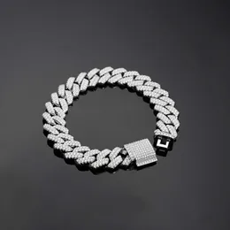 armband halsband mossanite fabrik grossist 925 solid silver d färg vvs iska ut hiphop smycken moissanite diamant kubansk länk kedja armband män