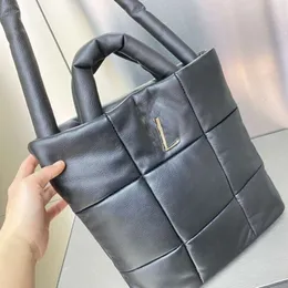 Akşam çantaları moda büyük kapasiteli alışveriş yslbags 2024 Yeni Rhombus bayanlar omuz basit doku naylon kumaş çanta cüzdan tote çanta