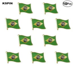 Brazylijska flagowa plakienia bakteryjki broszka Bróg Broosze odznaki 012342955760