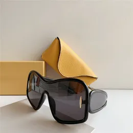새로운 패션 디자인 대형 마스크 선글라스 40121I 고양이 눈 아세테이트 프레임 트렌디 및 아방가르드 스타일 고급 야외 UV400 보호 안경