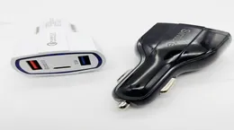 Автомобильное зарядное устройство 3 в 1 USB для быстрой зарядки типа C QC 30 PD USB-зарядное устройство для телефона Адаптер для iPhone Samsung MQ100 5A Быстрая зарядка Dual Por6984616