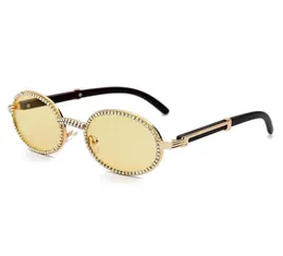 Luxus Vintage Oval Sonnenbrille Frauen Retro Diamant Rechteck Sonnenbrille Männer Stempunk Sonnenbrille Frau Shades Brillen Oculos8001861