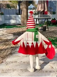 Happytobias Kinder-Weihnachtspullover mit Elch-Aufdruck, gestrickt, warmer O-Ausschnitt-Pullover, Kinderpullover 240103