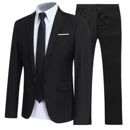 Men Classic 2 Pieces Sets Wedding Suits Business Pants Jacket Coat Formal Dress Wedding Luxury Suit Men Tuxedo Single Szie S-6XL 240104