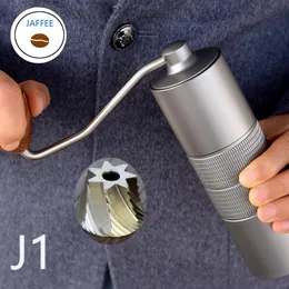 Jaffee J0J1 38mm 5core7Core Burr 3 Rulmanları ile Manuel Kahve Öğütücü Taşınabilir Değirmen Ayarlanabilir Espresso 240104