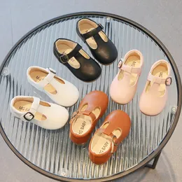 أحذية الأطفال الرجعية للفتيات بو الأميرة أحذية جولة أصابع الخريف ماري جين الحذاء حجم 21-30