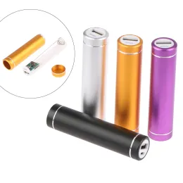 Aluminium Cylindrical Solder-Free Single 18650 Metall uppladdningsbart batteri Mini Power Bank Kit Mobile Power Supply Set