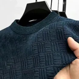 Ufficio Uomini Maglione Pullover Top Addensato Oneck Maniche Lunghe Caldo Abbigliamento Lavorato a Maglia di Alta Qualità Dimensionale Casual Maschio 240104