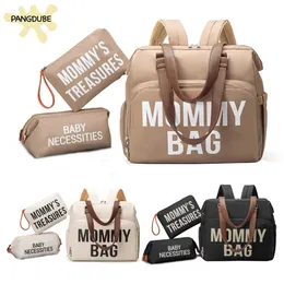 Pangdube 3PCSSet Mommy Baga duża pojemność torba na torebkę torebki do Mumia Baby Bag w torbie macierzyńskie 240105