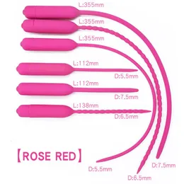 Oyuncaklar Yetişkin Oyuncak Üretral Sesli Vibratörler 5.57.5mm Silikon Penis Tapası Üretal Ses Titreşim Mastürbatörleri Erkekler için Üretra İNSERTIO