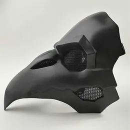 Corvo Mietitore Nevermore Pelle Maschere nere Mietitore Peste Dottore Maschera Uccelli Naso lungo Punk Corvo Retro Rock Cool OW Tipo PVC Maschera punk280L