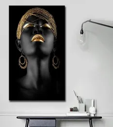 Afrikanische schwarze Frau, Leinwanddruck, Wandkunst, abstrakte Malerei, Leinwandgemälde für Wand und Heimdekoration, Wohnzimmer-Dekoration5522778
