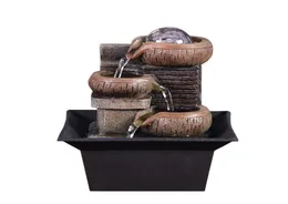 Gifts Desktop Water Fountain Portable Tabletop Waterfall Kit Soothing Relaxation Zen Meditation Lucky Fengshui Home Decorations T23105686