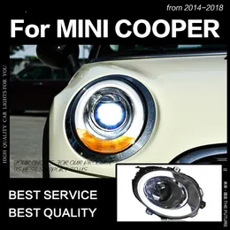 Światła głowicy samochodowej dla mini Cooper 2014-20 18 F54 F55 F56 Lampa na głowie Upgrade DRL Dynamiczna lampa sygnałowa Zespół światła głowicy