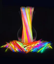 100 pezzi Glowstick Neon Party Braccialetti fluorescenti Collana Glow in the Dark Neon Sticks Forniture per feste di Natale8213840