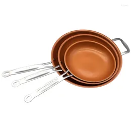 Pentole Piano Cottura A Induzione Wok Pentola Colazione Uovo Pancake Utensili Da Cucina Prosciutto Cottura Goccia