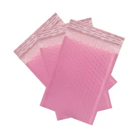 50 st bubble mailers vadderade kuvert pärla film present nuvarande post kuvertväska för bokmagasin fodrad mailer självförsegling rosa nlvbe