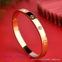 Bracciale alla moda Pneumatici per auto Donna Oro rosa Argento Lady Bangle Chiuso Home Spiga di grano Coppia di diamanti Acciaio al titanio Stile etnico con scatola originale