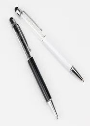 iPad iPhone XS X 8 7 6S 6 Plus HTC Samsung Galaxy Note35266210 용 전체 화려한 2 in 1 Crystal Capacitive Touch Stylus Ball Pen