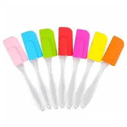Cake Tools Sile Spata Baking Scraper Tools Cream Butter Spatas Cooking Cake Brushes 5 Colors Household Kitchen Utensils Pastry Tool Dr Dh5Cl