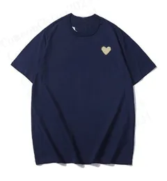 패션 브랜드 GARCONS CDG T 셔츠 클래식 디자이너 애호가 남성 남성 여성 사랑 하트 COM DES 재생 짧은 슬리브 면화 유니쉬 스트리트웨어 승무원 목 티셔츠 티 핫 탑.