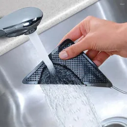 Tappeti 4 pezzi forma triangolare in gomma pratico fissaggio tappeto soggiorno tappeto pad bagno antiscivolo casa lavabile riutilizzabile tappetino pinze