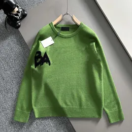 Projektantka Knitwear Letter Męskie i Damskie Kolor Cardigan Round Lover Sweter Zaawansowany klasyczny wielokolorowy okrąg