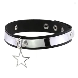 Choker Punk Star Necklace Pentagram Goth Neck Strap Alloy Material
