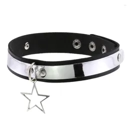 Choker punkstjärna halsband pentagram goth nackband legeringsmaterial