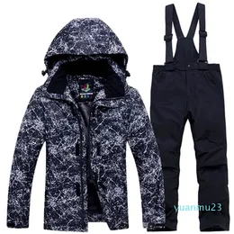 Roupa de esqui infantil de inverno russo, roupas de neve para meninos e meninas, conjuntos de snowboard à prova d'água para esportes ao ar livre, casaco de esqui e calça